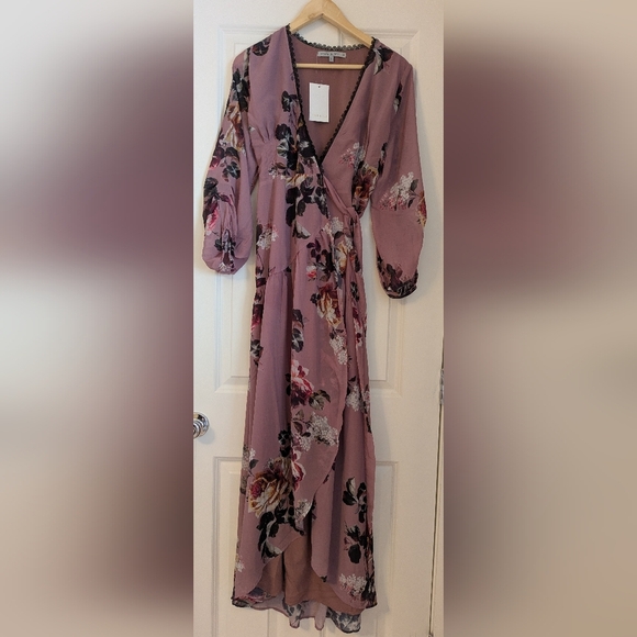 Hope and Ivy Wrap Maxi Dress NWT 12 - Picture 4 of 13